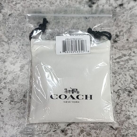 NWT COACH Signature Heart Lollipop Drop Earrings - Picture 10 of 10